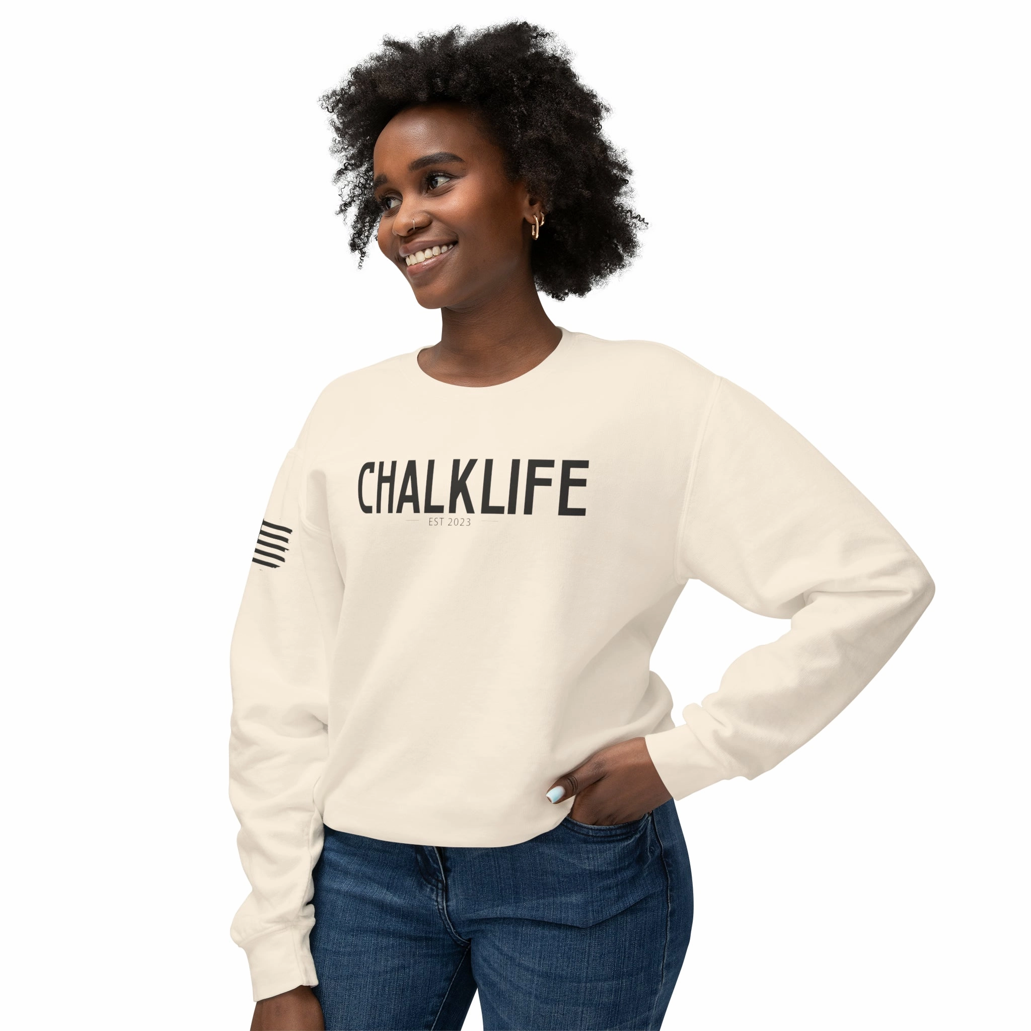 Chalklife - Women's Stamp Lightweight Crewneck Sweatshirt