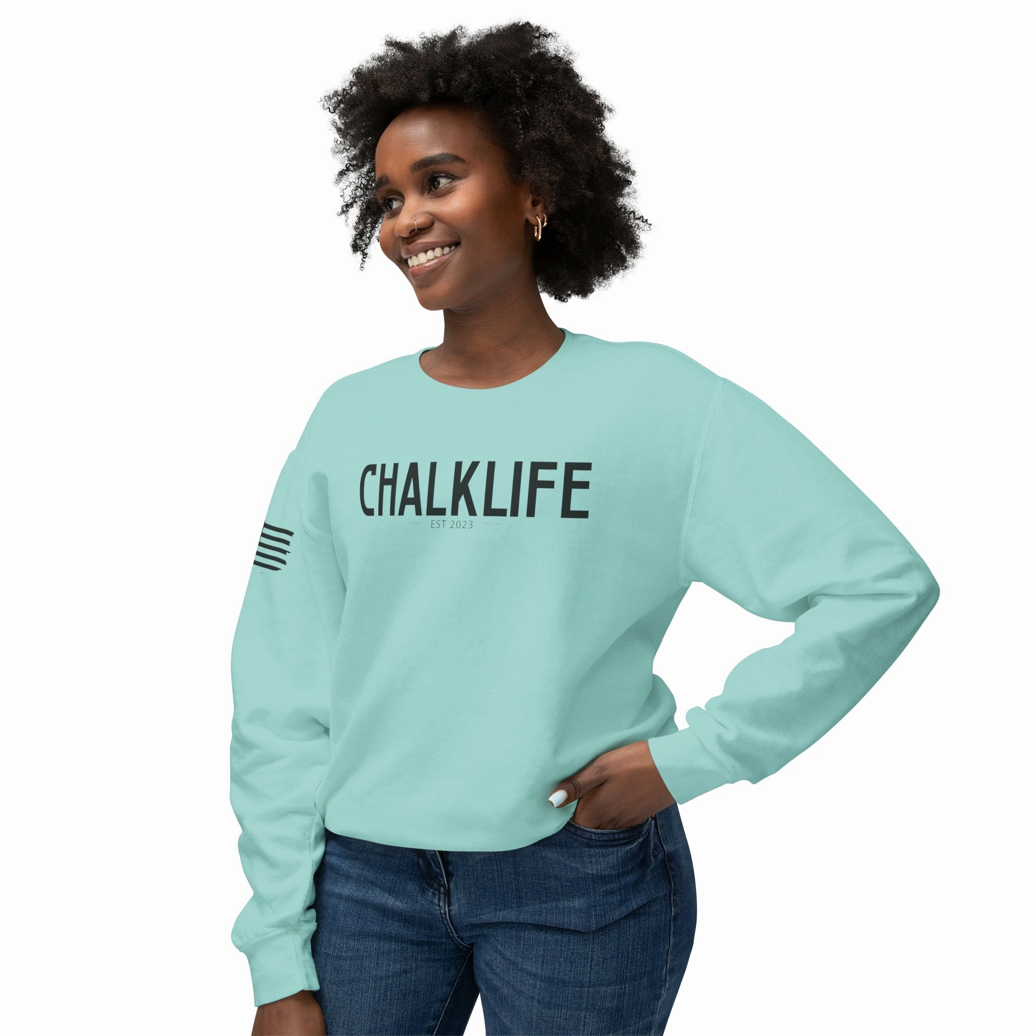 Chalklife - Women's Stamp Lightweight Crewneck Sweatshirt