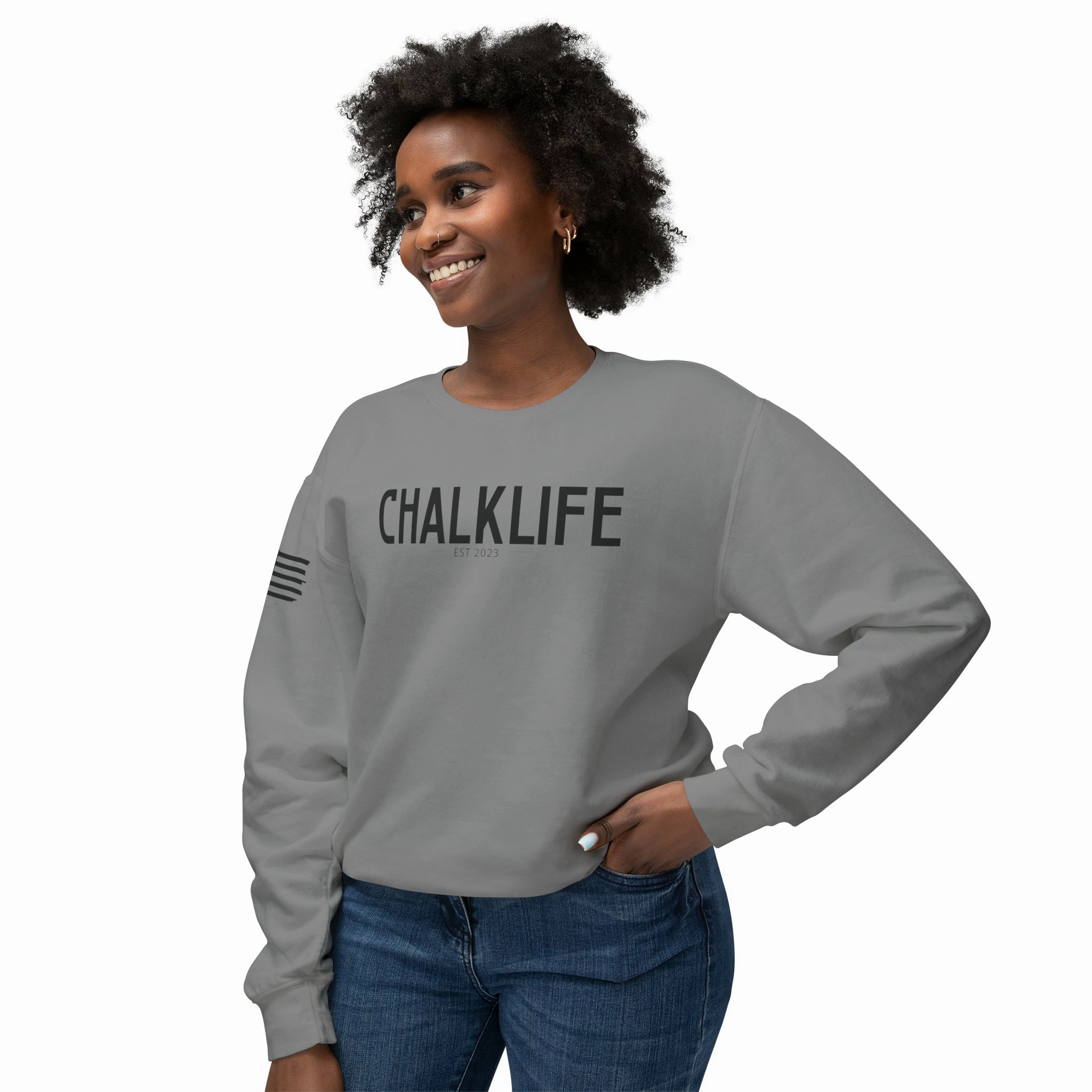 Chalklife - Women's Stamp Lightweight Crewneck Sweatshirt