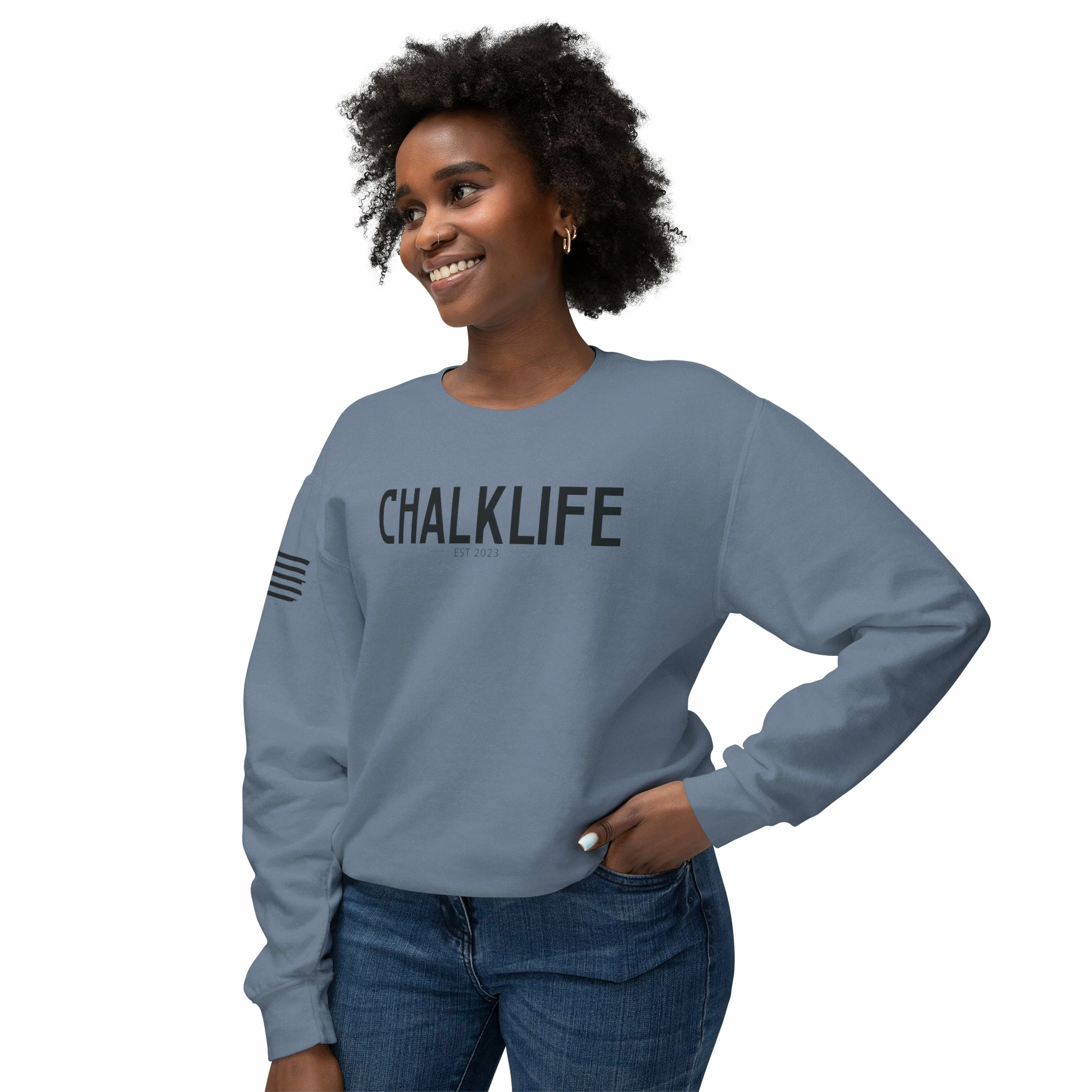Chalklife - Women's Stamp Lightweight Crewneck Sweatshirt