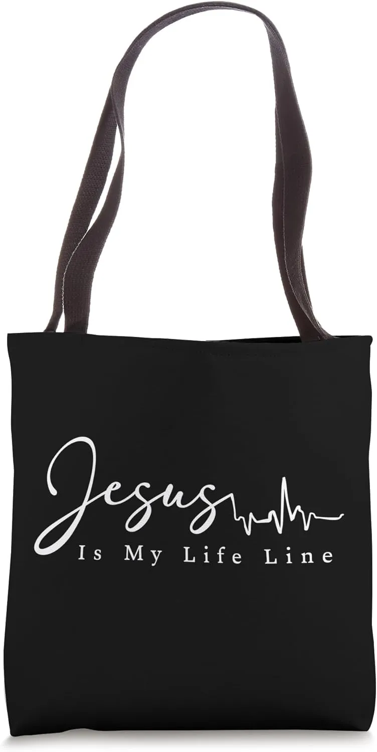 Christian Sayings Jesus Cross Chest Faith Cross Tote Bag