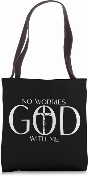 Christian Sayings Jesus Cross Chest Faith Cross Tote Bag