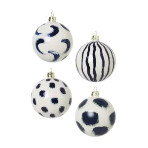 Christmas Glass Ornaments Blue 藍色 手工玻璃吊飾 4個裝