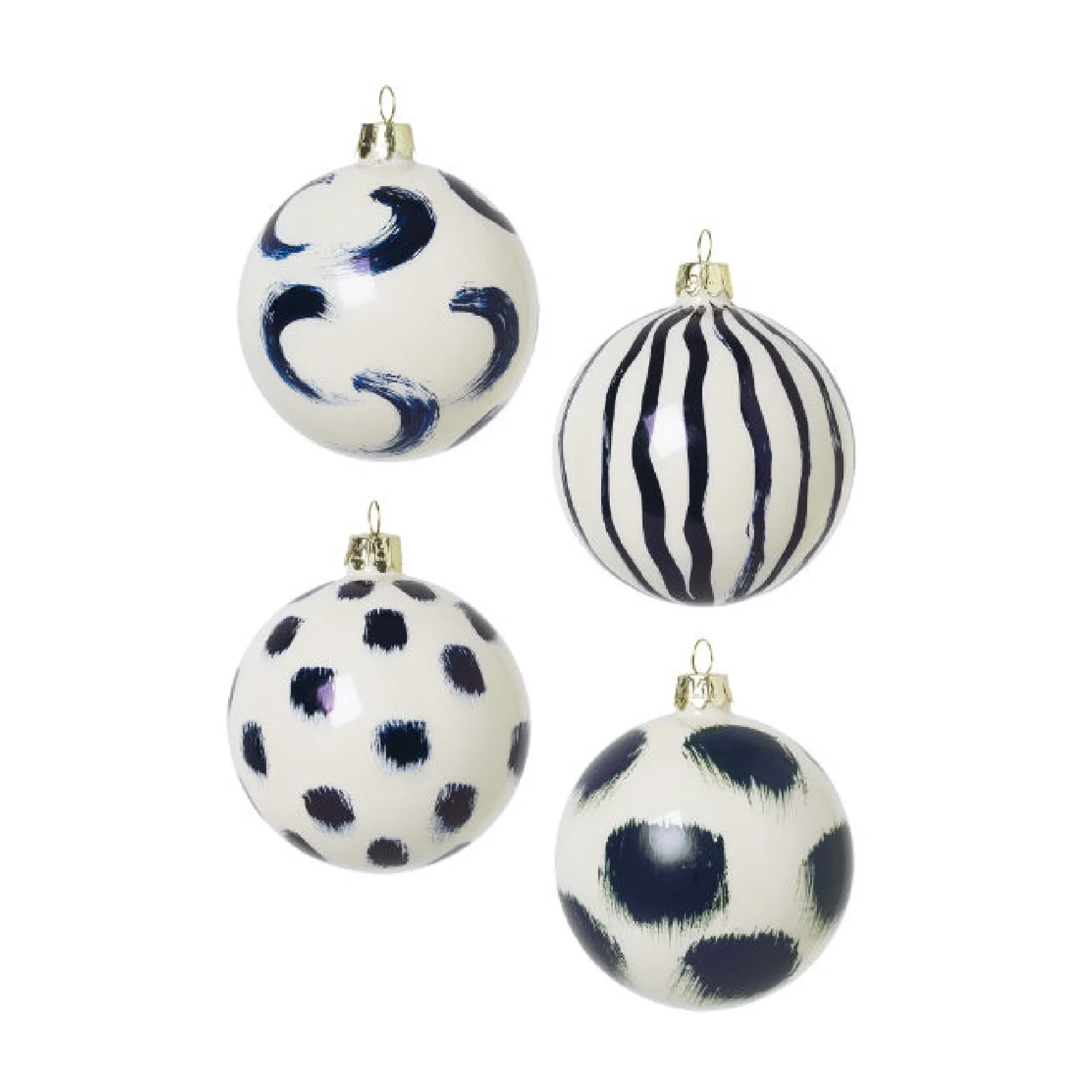 Christmas Glass Ornaments Blue 藍色 手工玻璃吊飾 4個裝