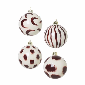 Christmas Glass Ornaments Red 紅色 手工玻璃吊飾 4個裝