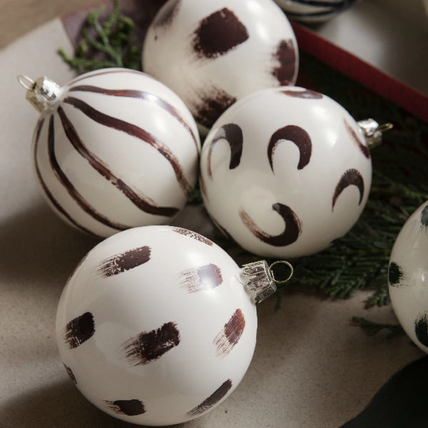 Christmas Glass Ornaments Red 紅色 手工玻璃吊飾 4個裝