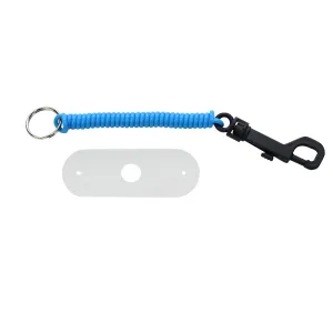 ChuBuddy Springz Chew Holder Aqua with Natural Strap | for Sensory, Autism, ADHD, Ages 3 