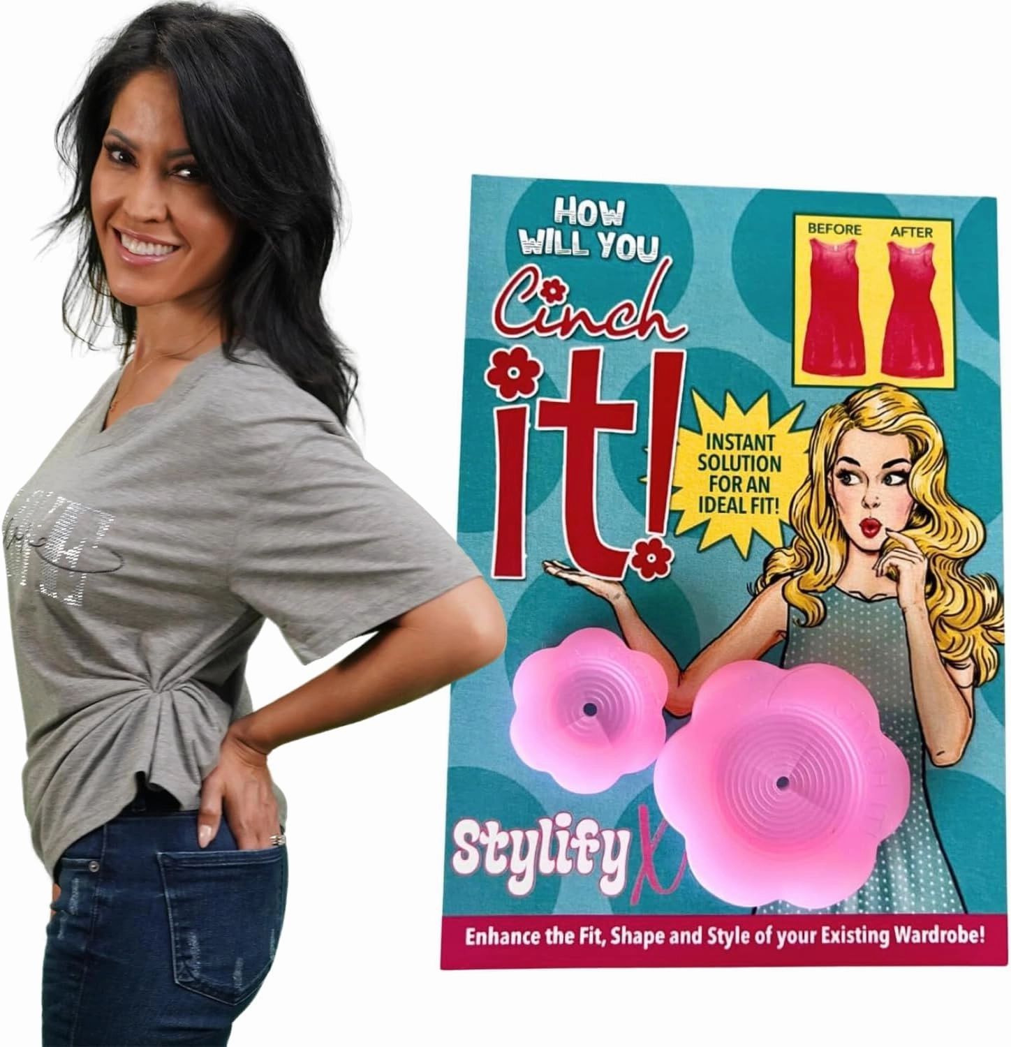 Cinch It! by StylifyX Clothing Cinch Clips - Hidden Dress Cinch Clip & Shirt Cincher Clip - Fashion Accessories for Women