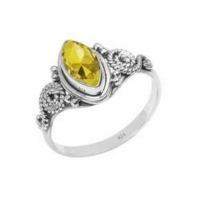 Citrine Stone Ring, 925 Sterling Silver Ring Statement Ring For Women - Girls, 5X10mm Natural Marquise Shape Gemstone Ring, Christmas Gifts, Gemstone Ring Size US 10 Handmade Ring