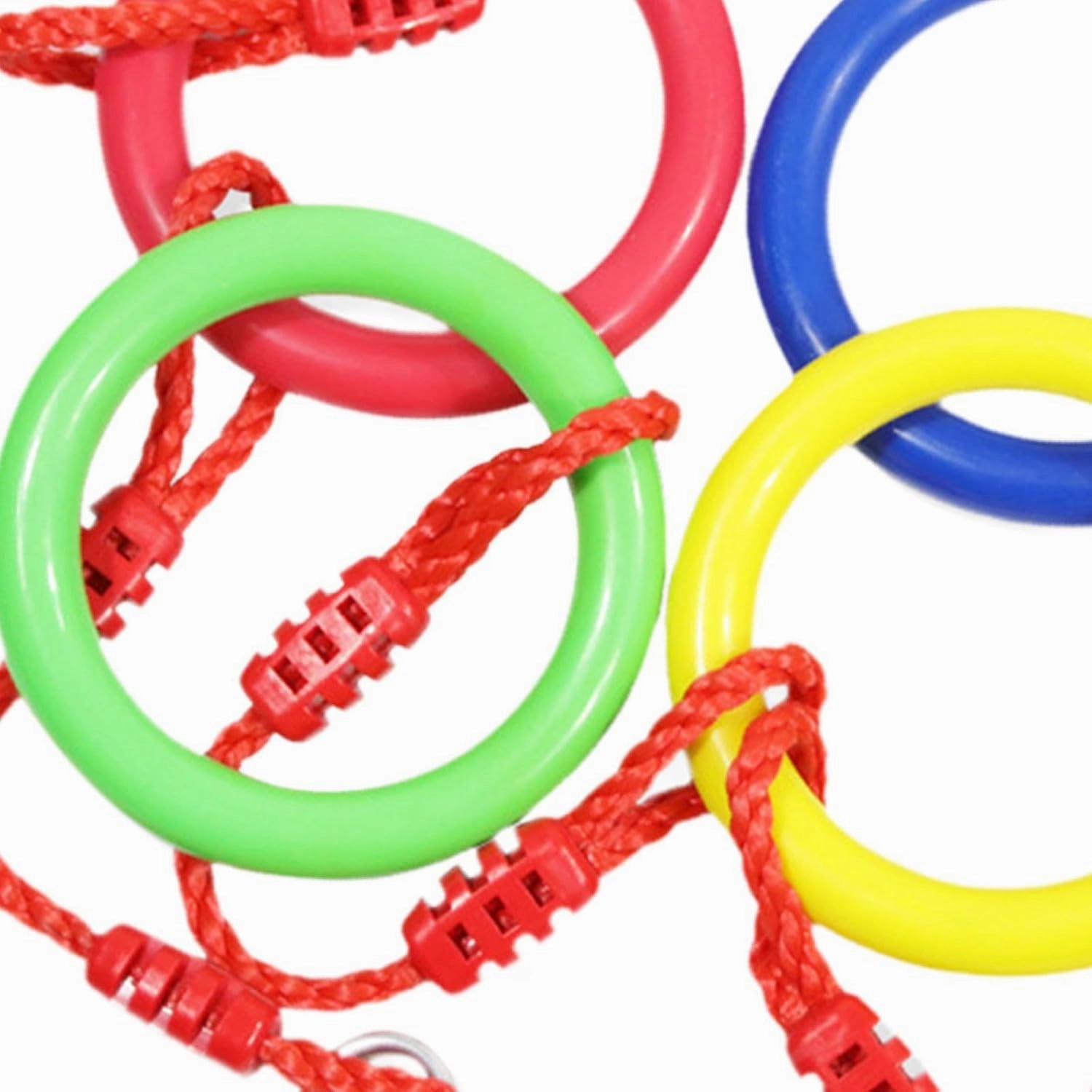 Climbing Rope for Kids Hanging Rope Climbing Rings Gymnastic Swing for Training Kindergarten, 4 Rings