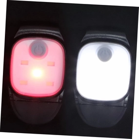 Clip-on Running Lights 2 Pack Night Running Lamps Rechargeable Camping Lights for Hiking Jogging and Outdoor Use