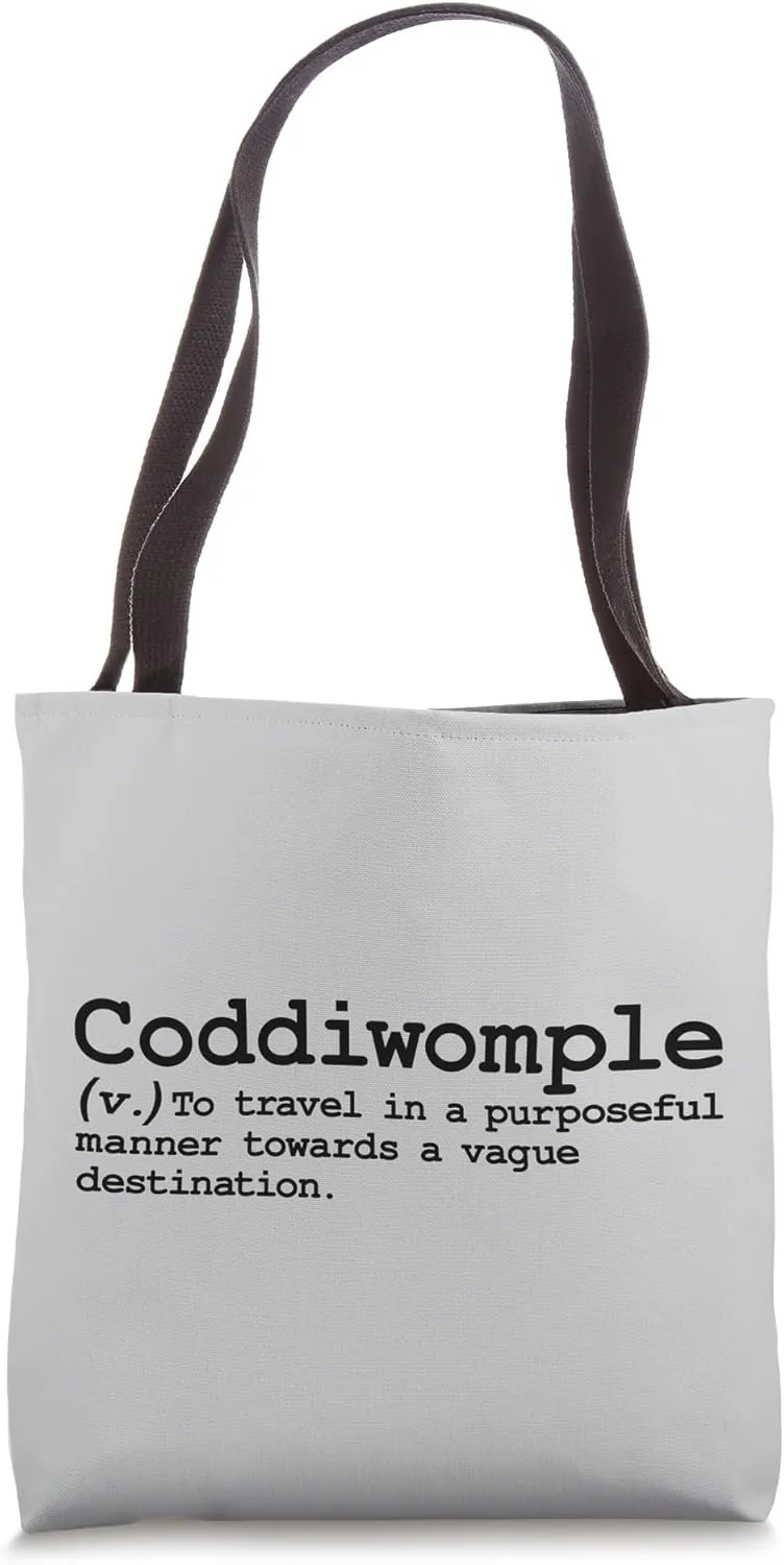 Coddiwomple Funny English Slang Poet Travel Definition Word Tote Bag