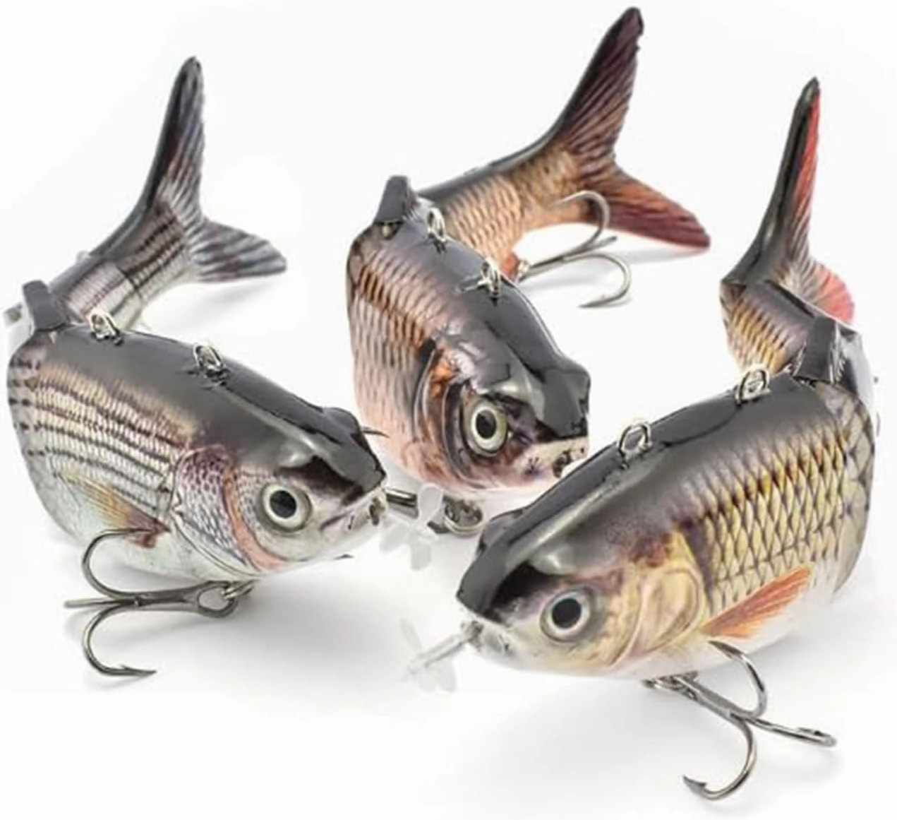 Colitt Robotic Swimming Fishing Lure, USB Rechargeable Robotic Fishing Lure, Emits Green Light in The Water to Attract Bait for All Kinds of Fishing Waters