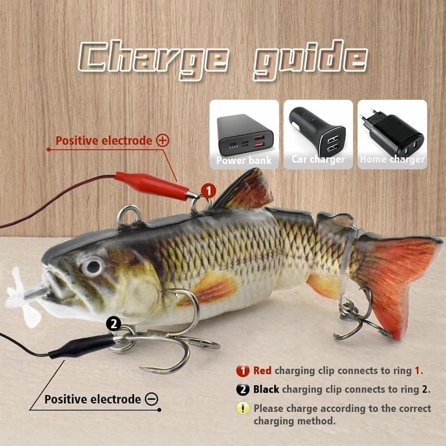 Colitt Robotic Swimming Fishing Lure, USB Rechargeable Robotic Fishing Lure, Emits Green Light in The Water to Attract Bait for All Kinds of Fishing Waters