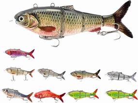 Colitt Robotic Swimming Fishing Lure, USB Rechargeable Robotic Fishing Lure, Emits Green Light in The Water to Attract Bait for All Kinds of Fishing Waters