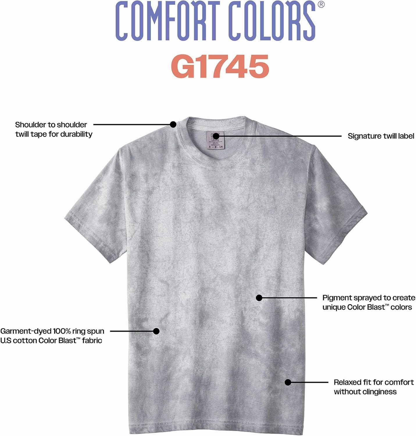 Comfort Colors Adult Heavyweight Short Sleeve Tee, Style G1717/G1745, Multipack