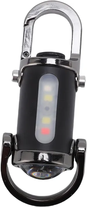 Compact Keychain LED Flashlight 1200LM Super Bright Rechargeable Pocket LED Torch Aluminum Alloy Construction for Camping Hiking with Rainproof Structure