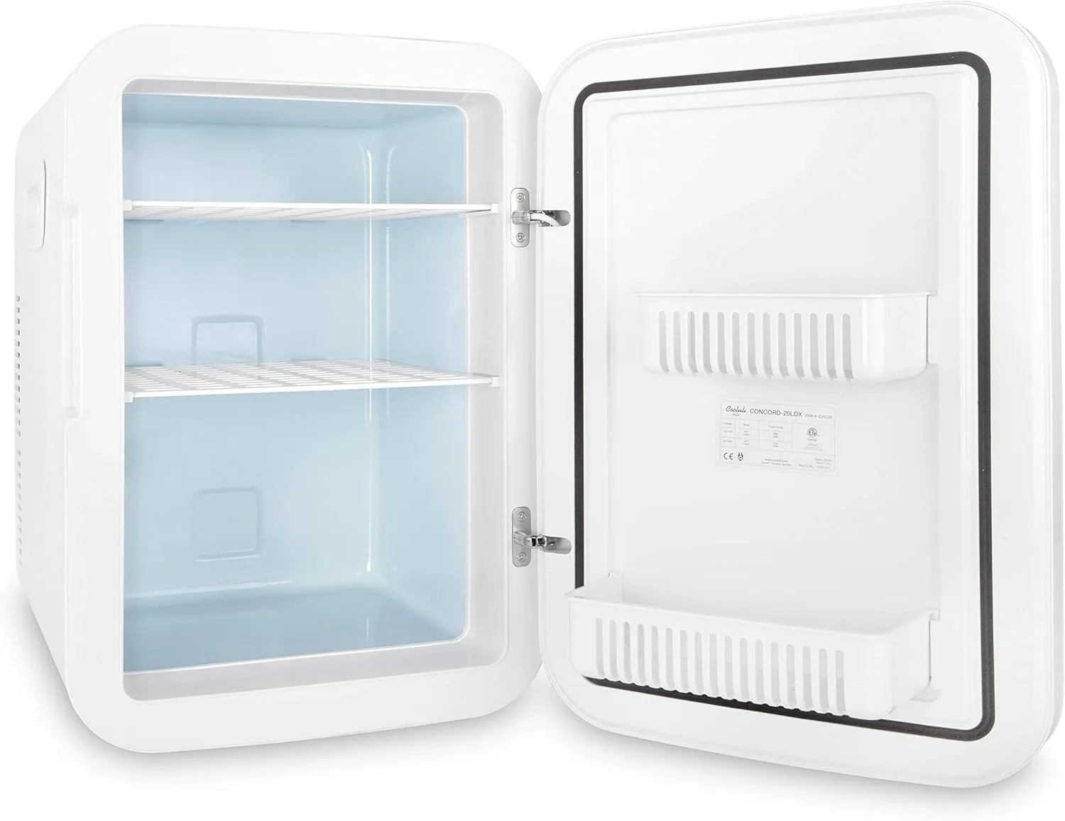 Cooluli 20 Liter Mini Fridge with Temperature Control - Black