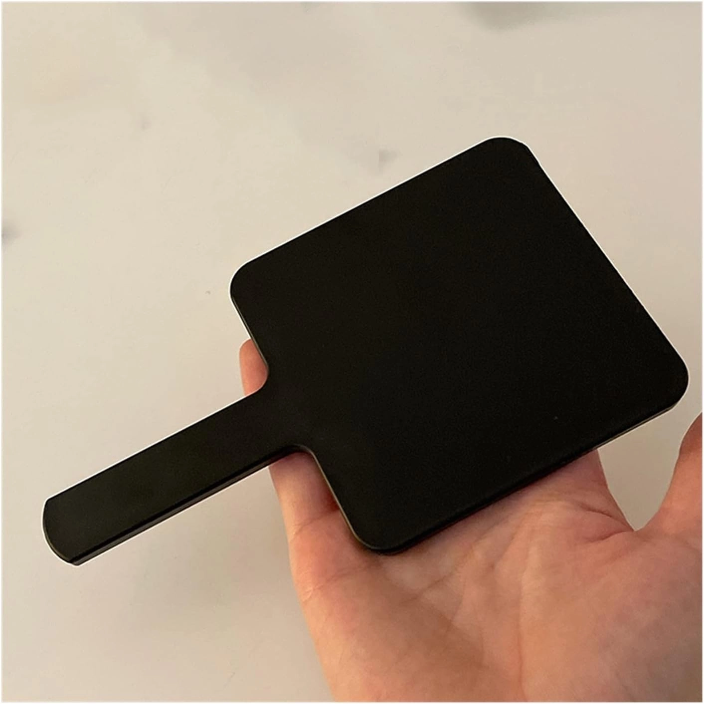 Cosmetic Mirror Simple Handle Mirror Portable Makeup Mirror Handheld Makeup Mirror Small Mirror Black Square Makeup Mirror Make Up Mirrors