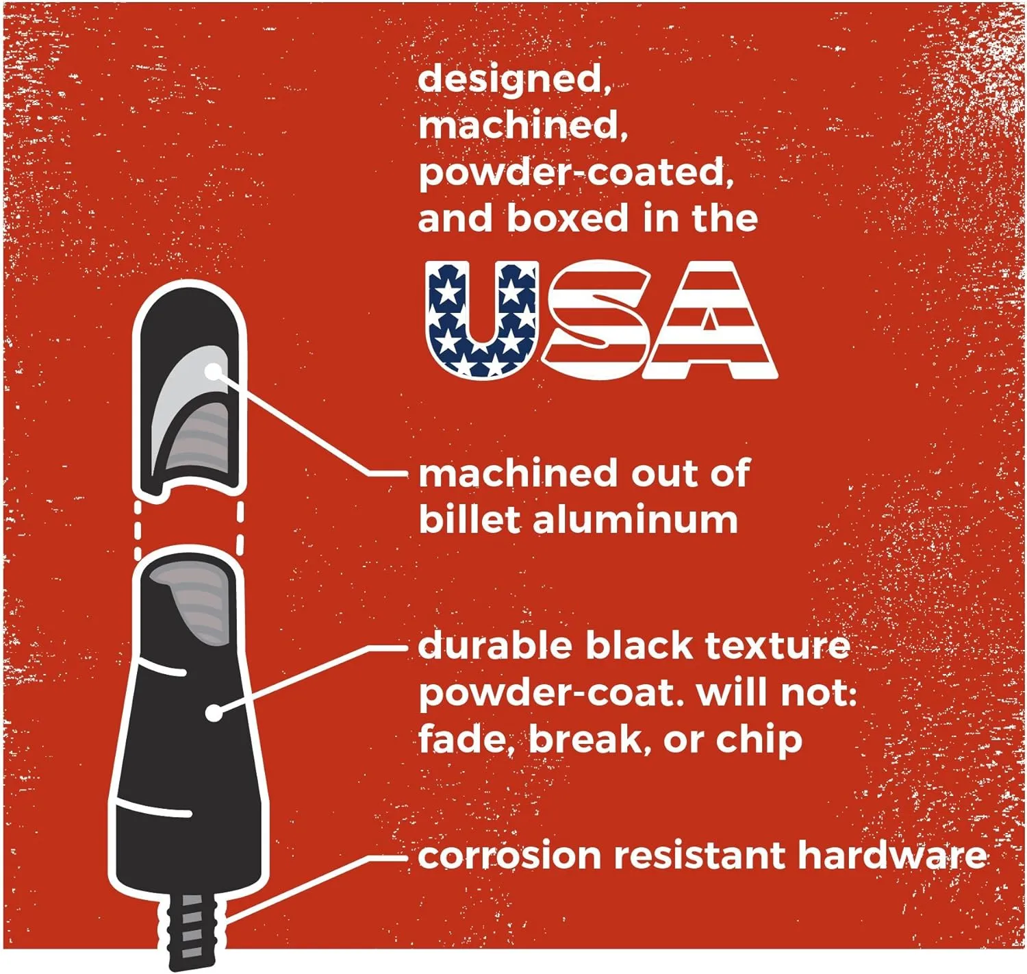 CravenSpeed Stubby Jr Antenna Compatible with Buick Encore 2013-2020 | 2 Inches | Short Antenna Replacement | Made in The USA
