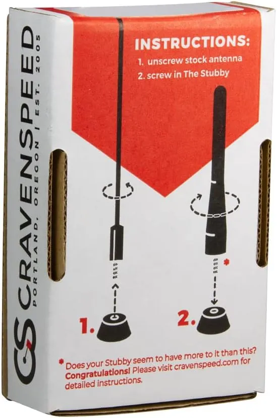 CravenSpeed Stubby Jr Antenna Compatible with Ford Ranger 2019-2025 | 2 Inches | Short Antenna Replacement | Made in The USA