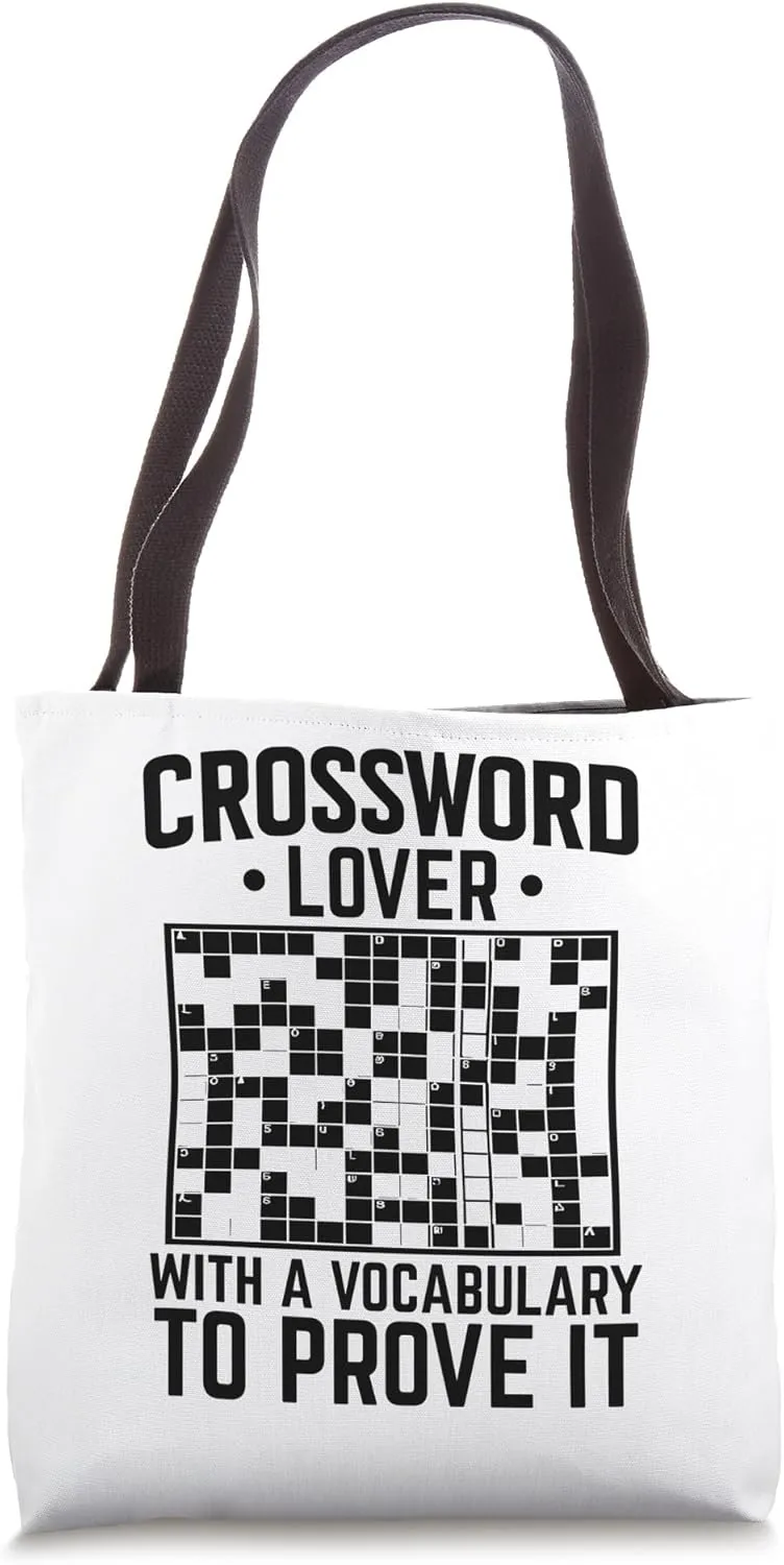 Crossword Lover With A Vocabulary To Prove It Puzzle Tote Bag