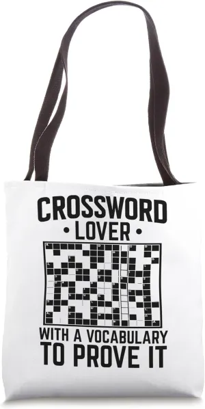 Crossword Lover With A Vocabulary To Prove It Puzzle Tote Bag
