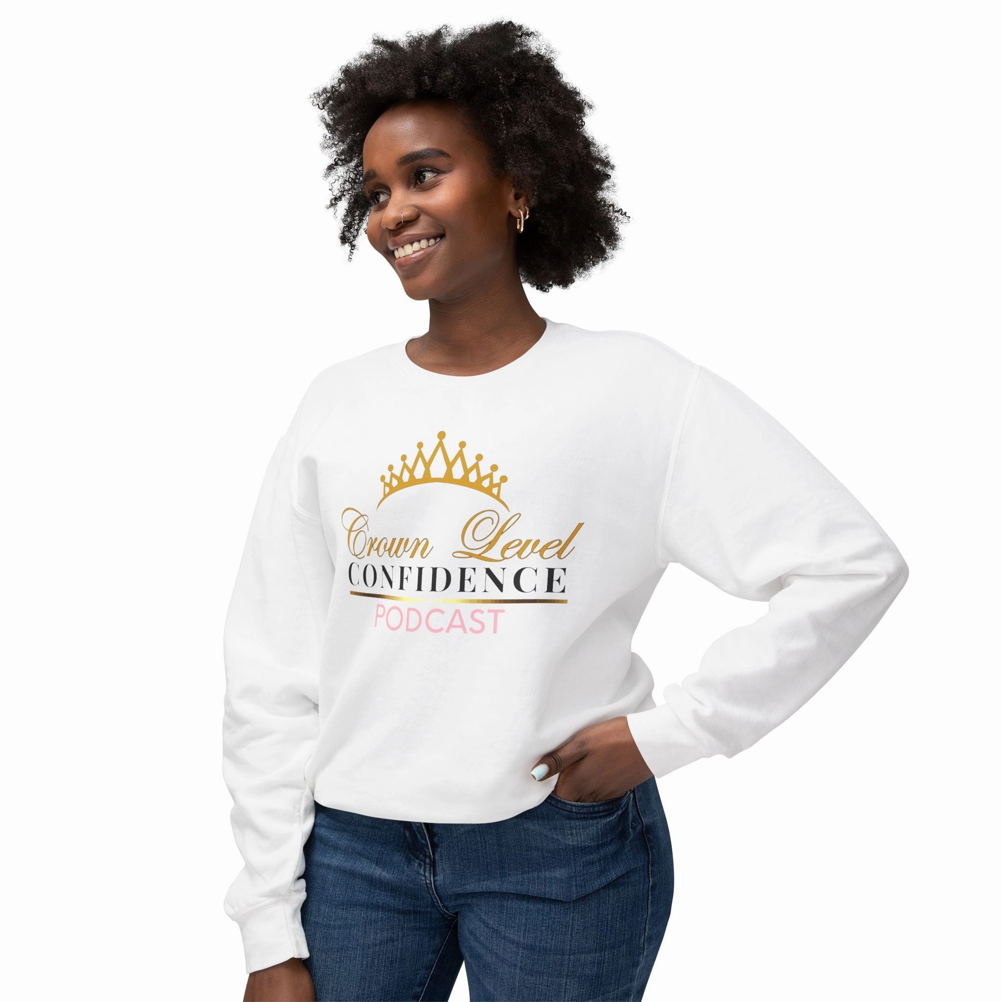 Crown Level Confidence Unisex Lightweight Crewneck Sweatshirt