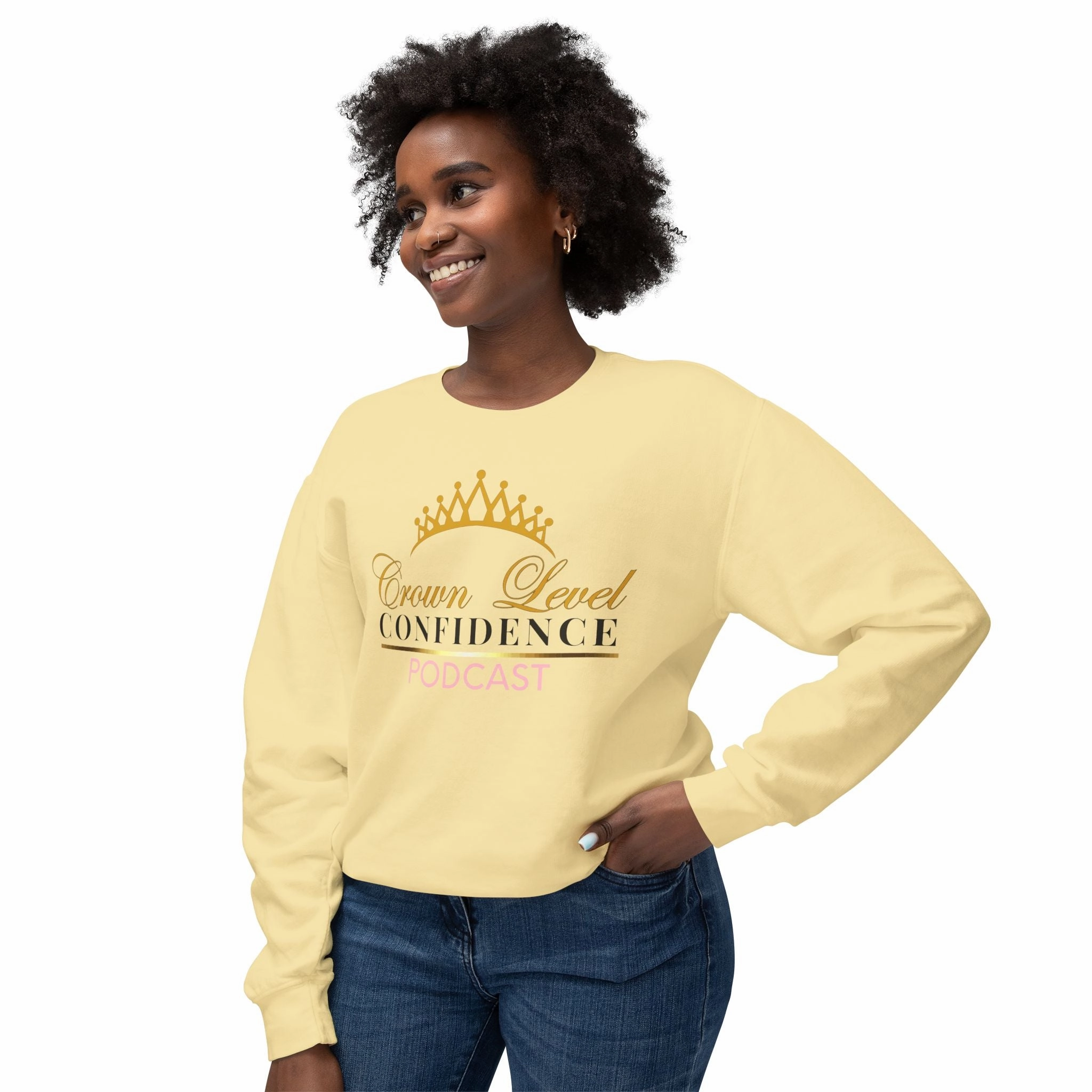 Crown Level Confidence Unisex Lightweight Crewneck Sweatshirt