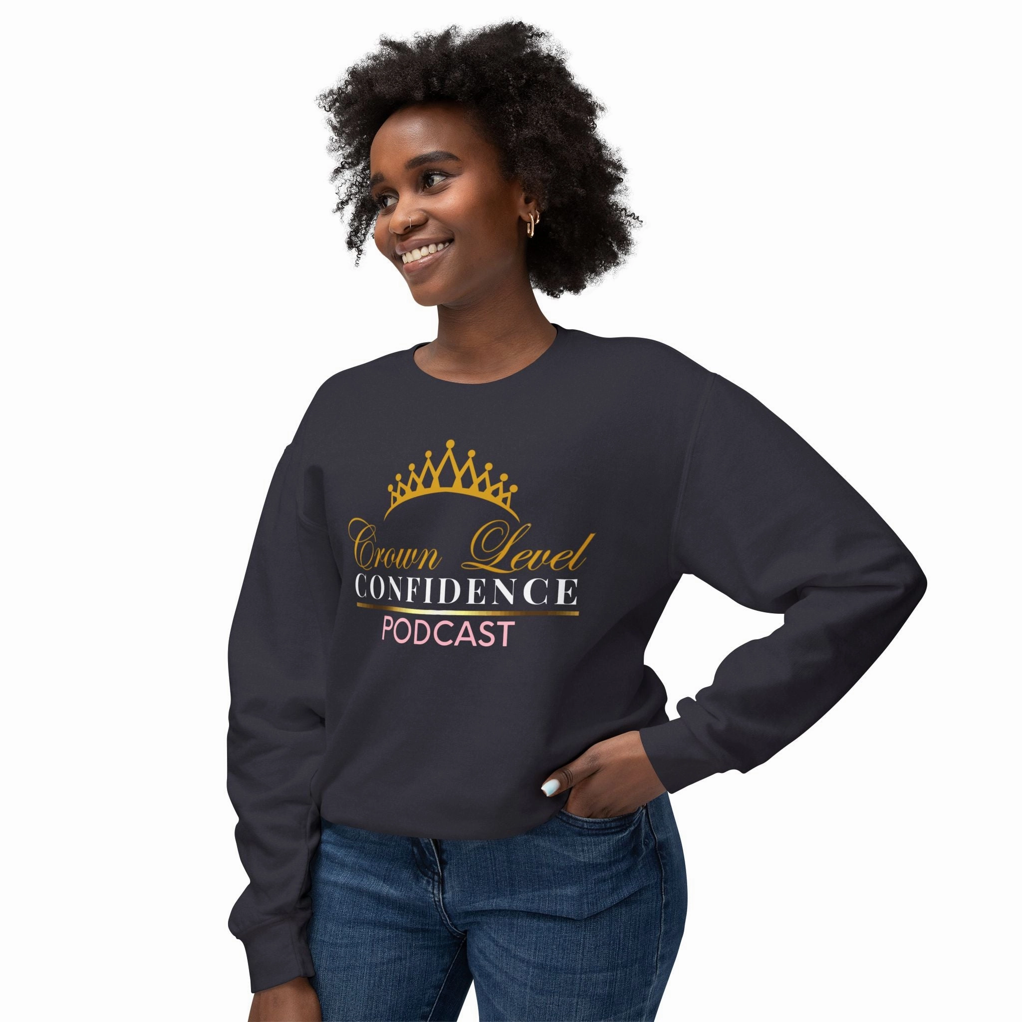 Crown Level Confidence Unisex Lightweight Crewneck Sweatshirt