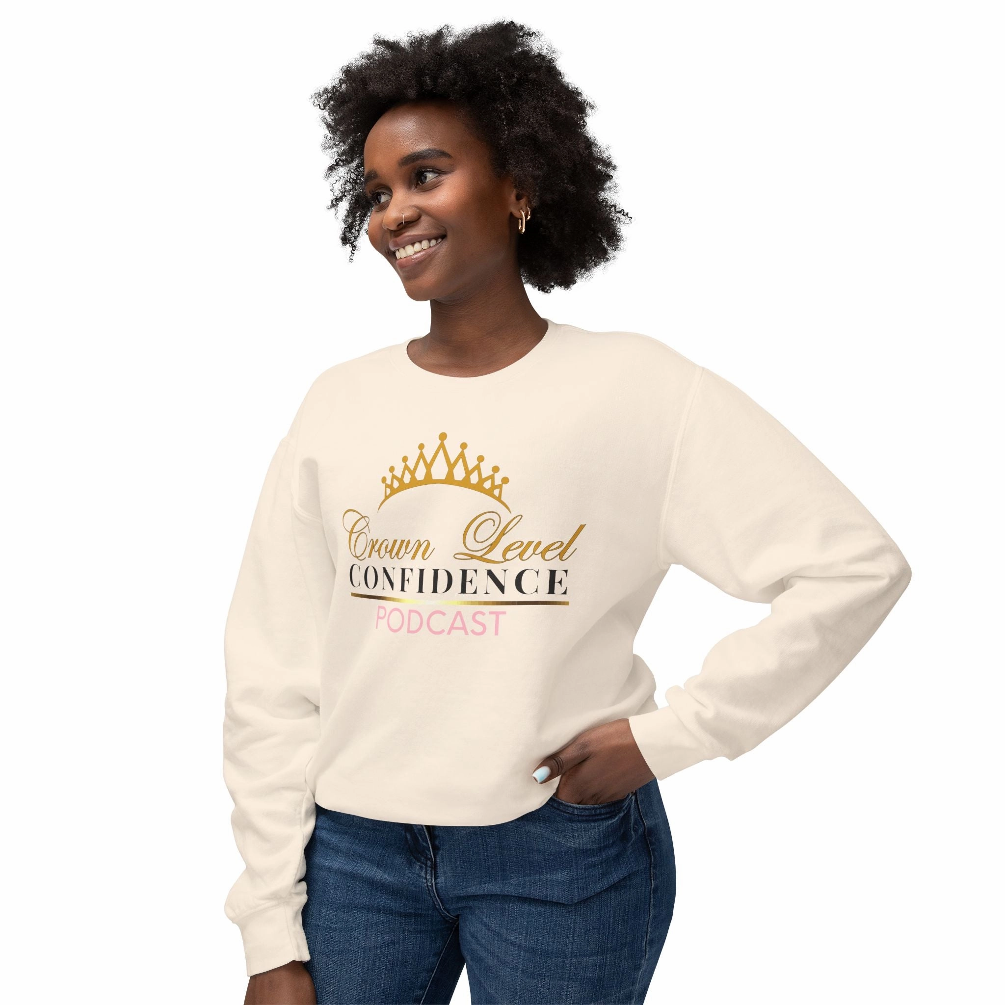 Crown Level Confidence Unisex Lightweight Crewneck Sweatshirt