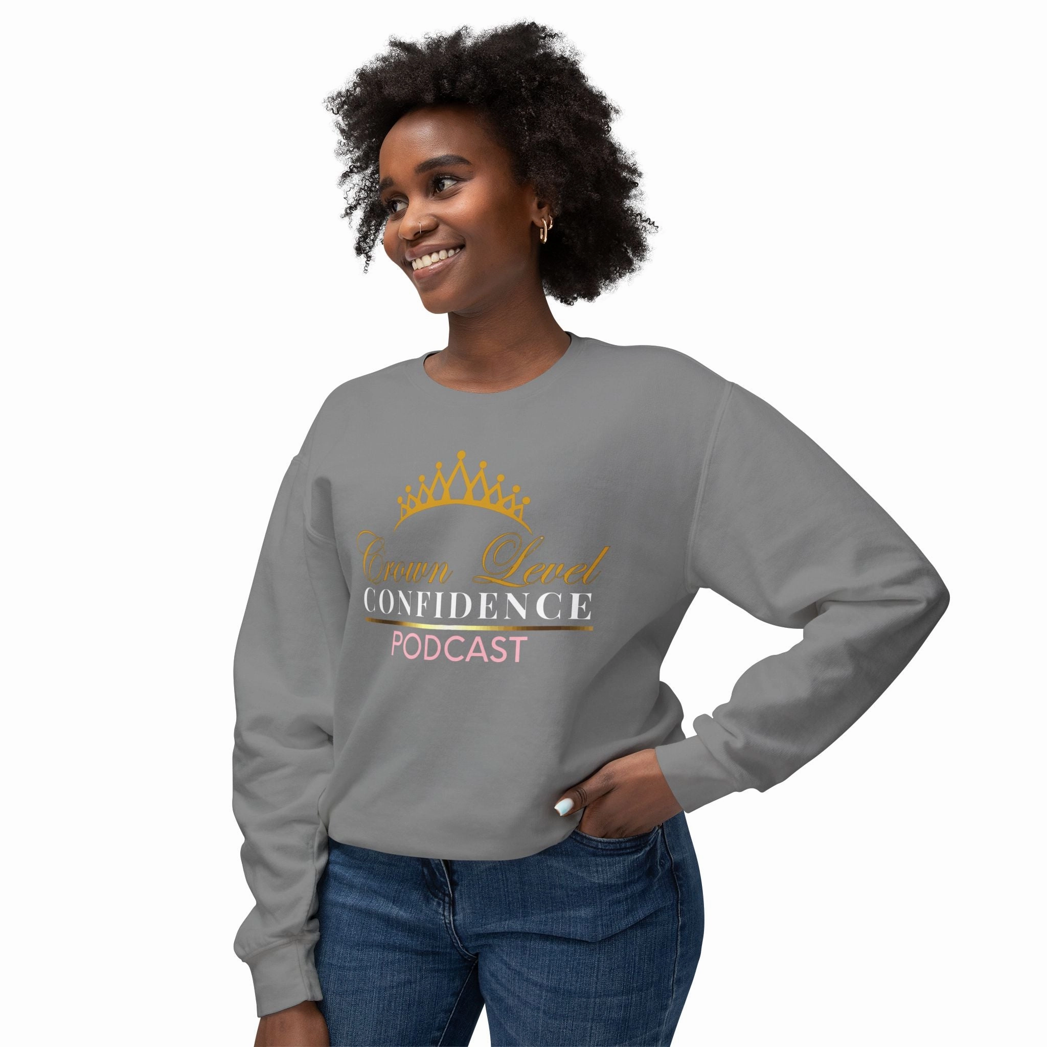 Crown Level Confidence Unisex Lightweight Crewneck Sweatshirt