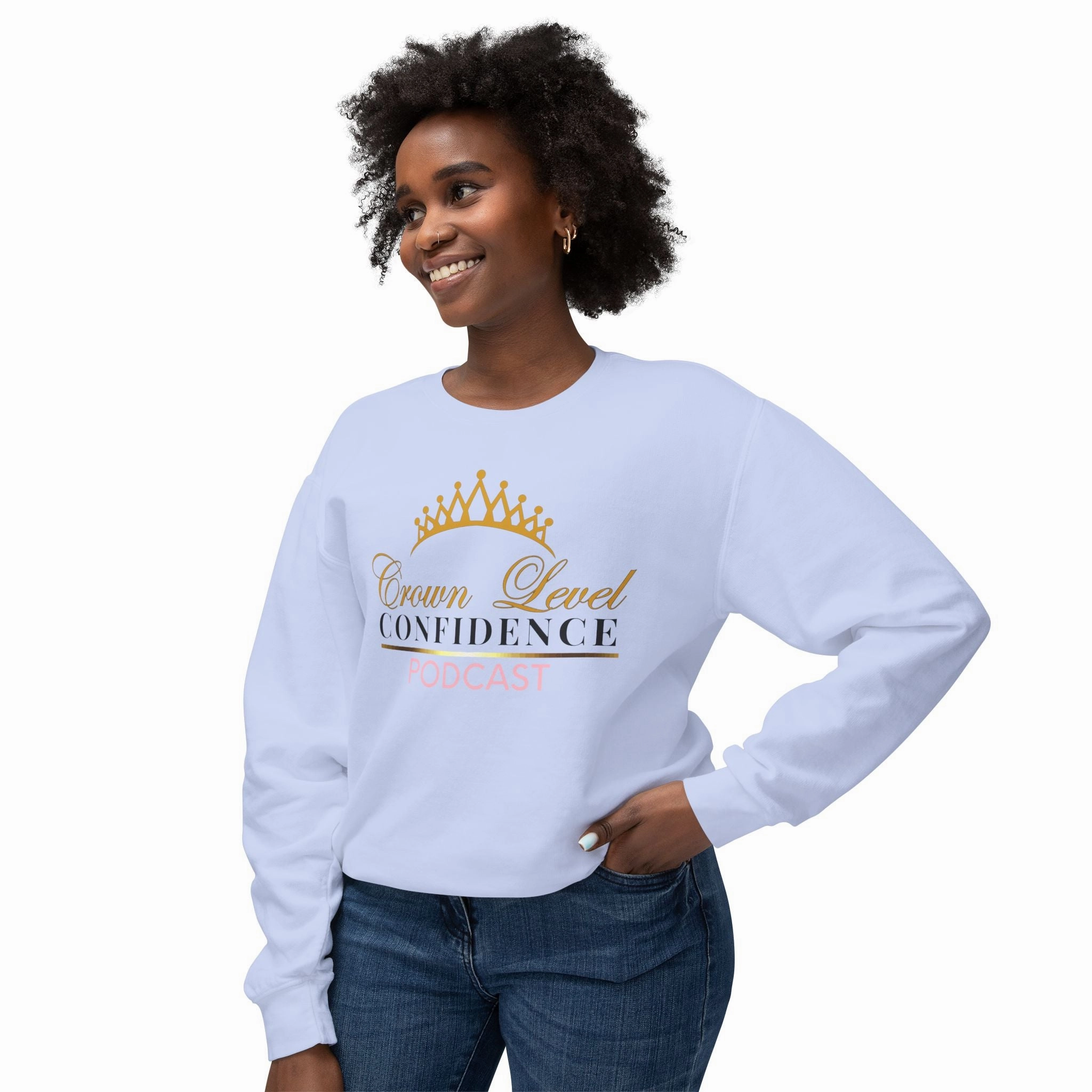 Crown Level Confidence Unisex Lightweight Crewneck Sweatshirt
