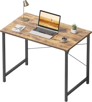 CubiCubi Computer Desk, 32 inch Home Office Small Desk, Modern Simple Style PC Table for Home, Office, Study, Writing, Vintage Brown