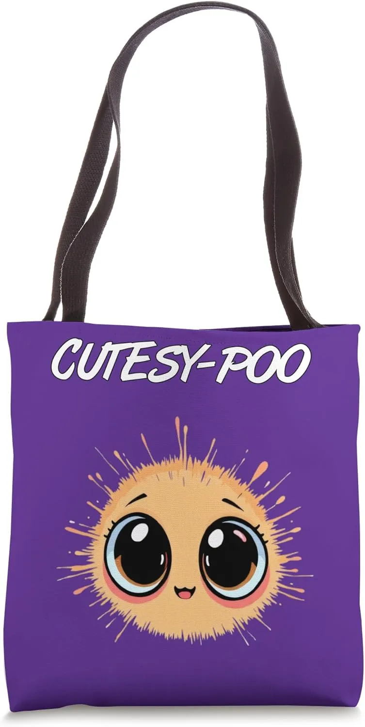 Cutesy-Poo is a Funny English Word for Super Cute Tote Bag