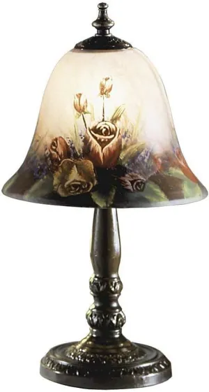 Dale Tiffany 10056/604 Rose Bell Accent Lamp, Multi-Colored 15.00x7.25x7.25