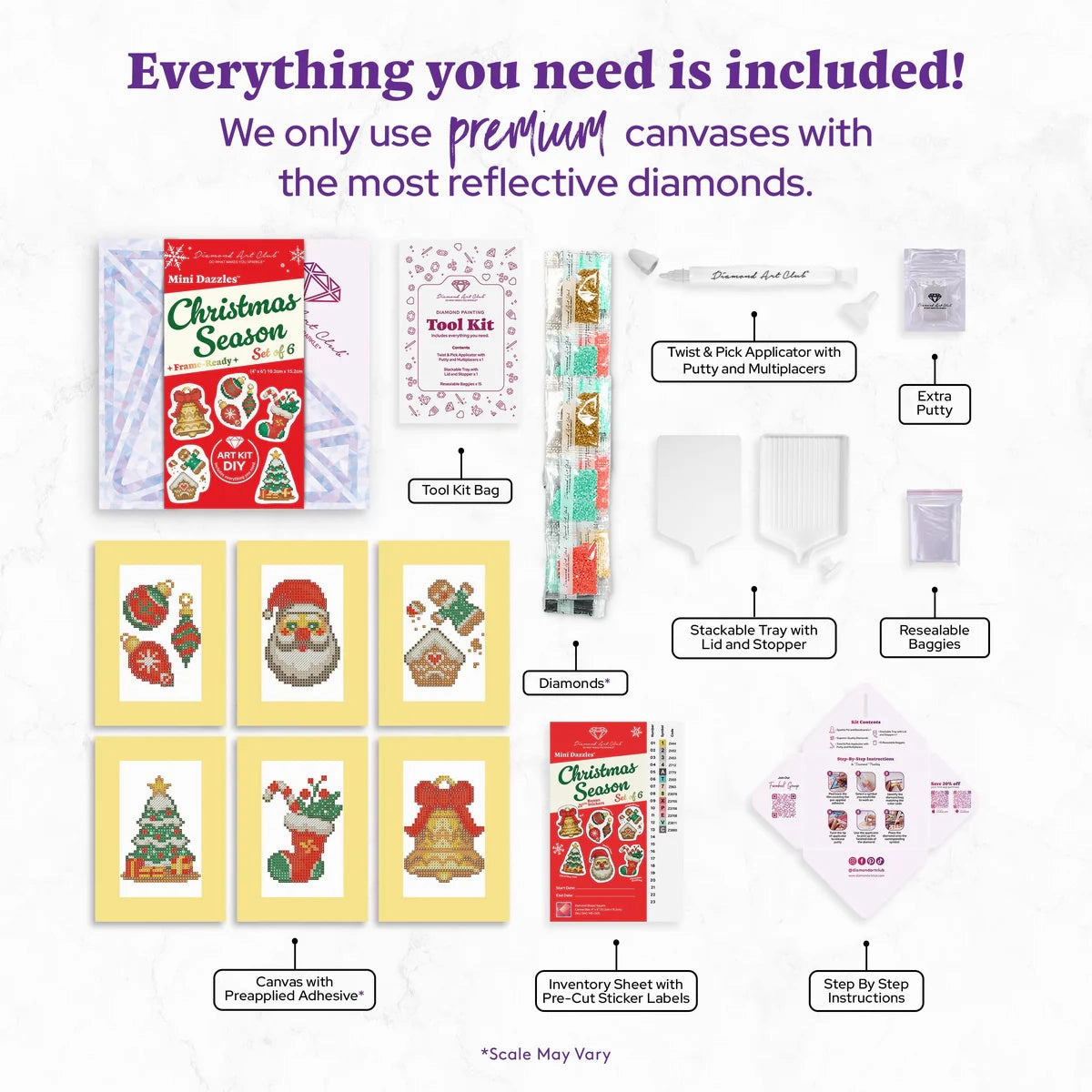 Diamond Art Club Mini Dazzles™ - Christmas Season (6 Pk)