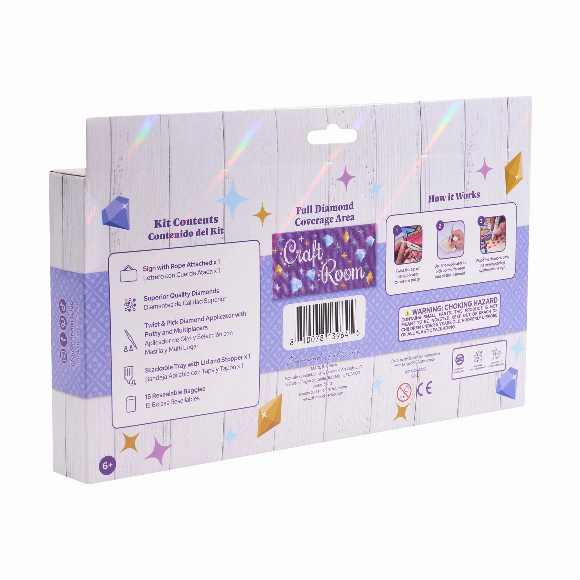 Diamond Art Club SQUARES Hanging Sign - Craft Room