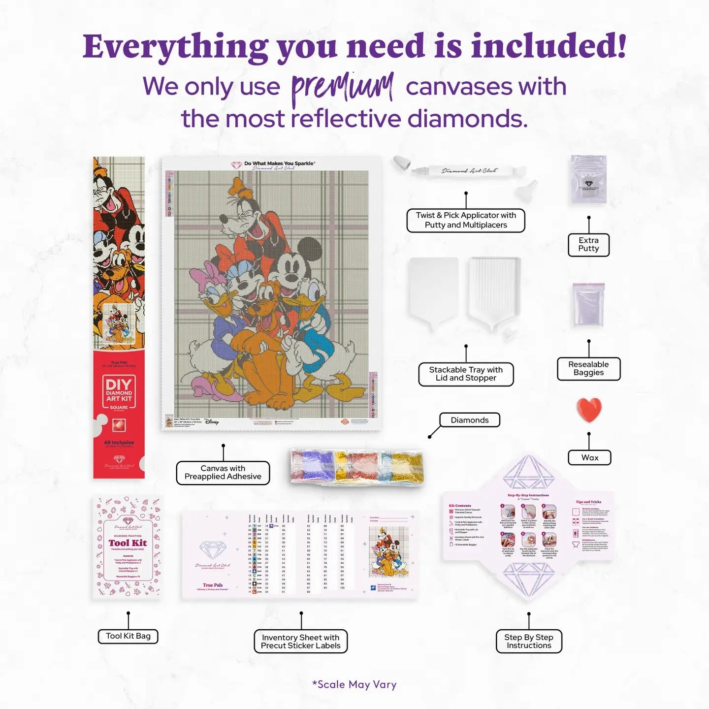 Diamond Art Club SQUARES True Pals