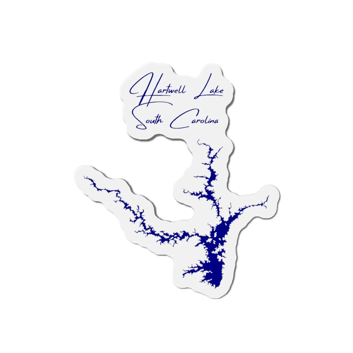 Die Cut Magnet Hartwell Lake South Carolina