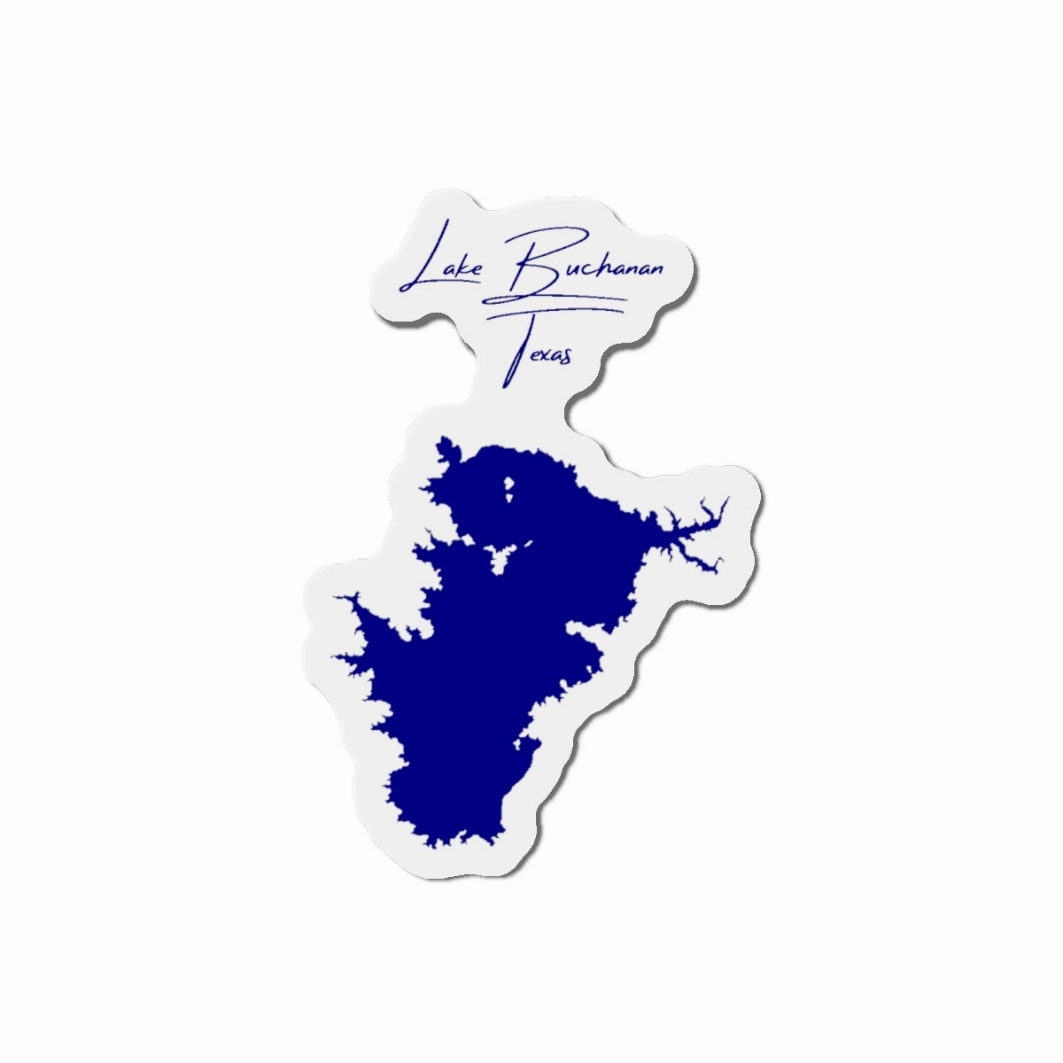 Die Cut Magnet Lake Buchanan Texas