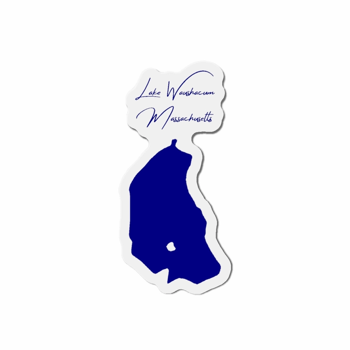 Die Cut Magnet Lake Waushacum Massachusetts