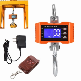 Digital Crane Scale 1000Kg/2200lb Digital Hanging Scale Industrial Heavy Duty Crane Scale LCD Backlight with Unit Change/Data Hold/Tare/Zero for Farm, Livestock,Factory,Construction