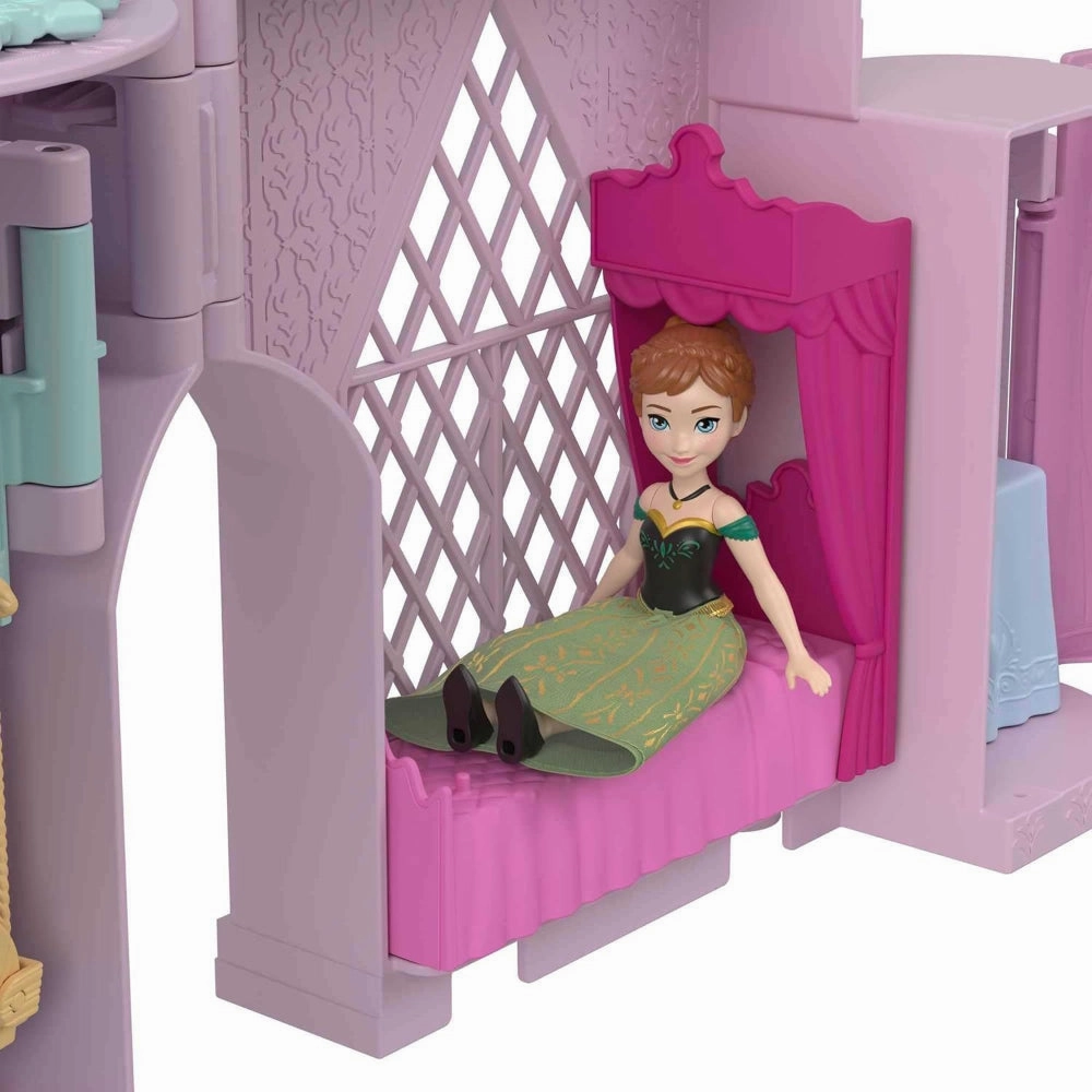 Disney Frozen Storytime Stackers Playset, Anna's Arendelle Castle Dollhouse With Small Doll