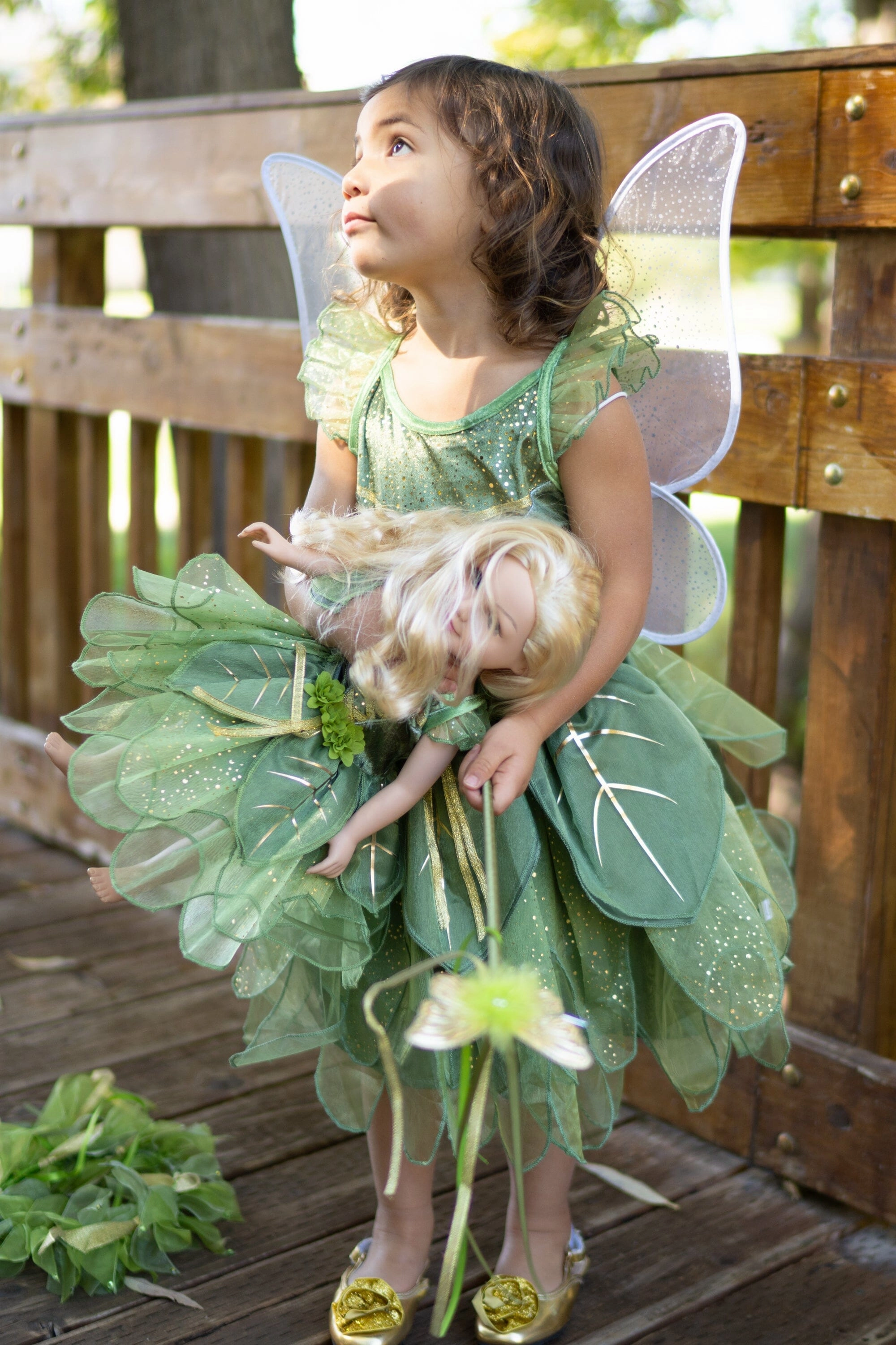 Doll Dress Pixie Tinkerbell Fairy with Wings