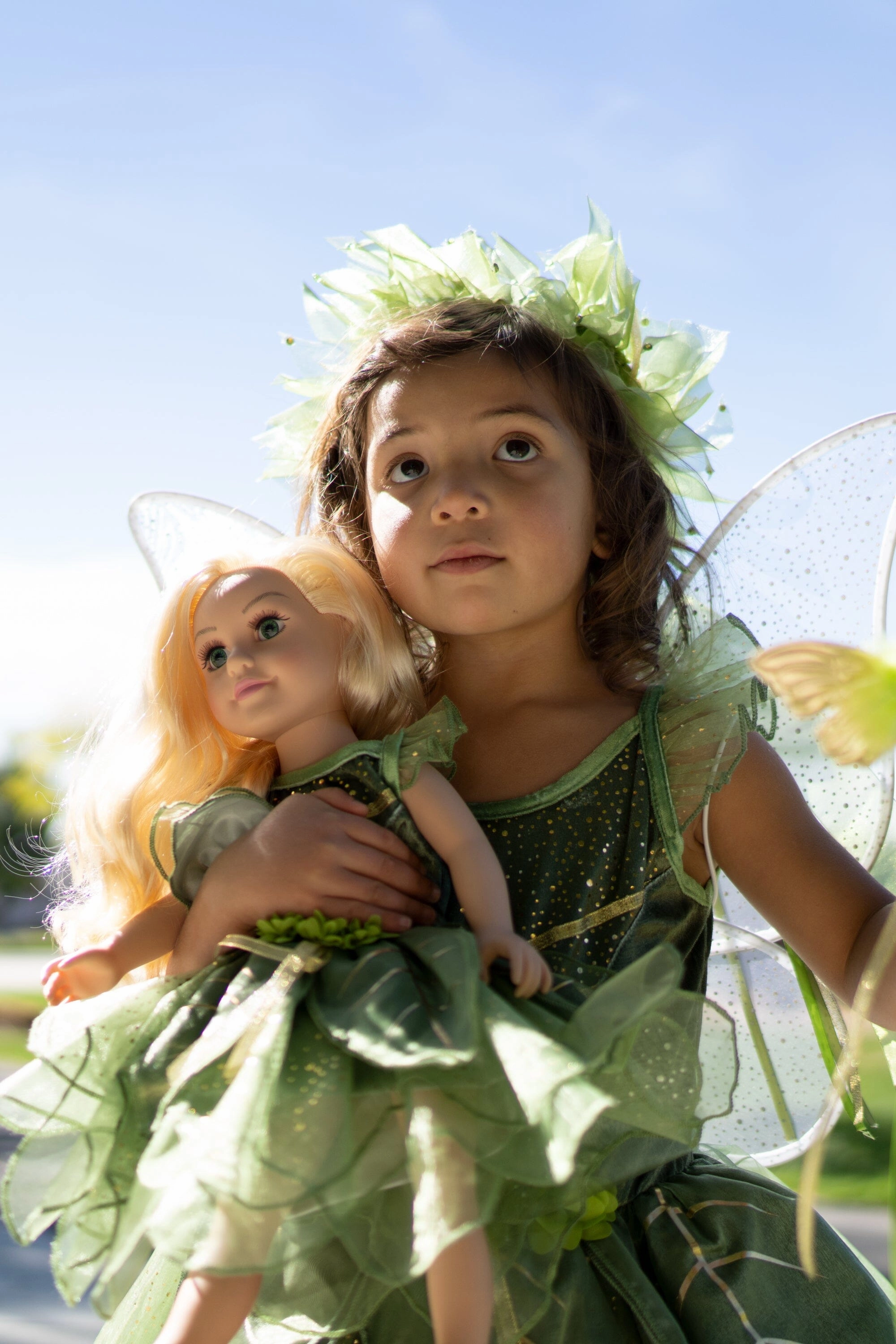 Doll Dress Pixie Tinkerbell Fairy with Wings