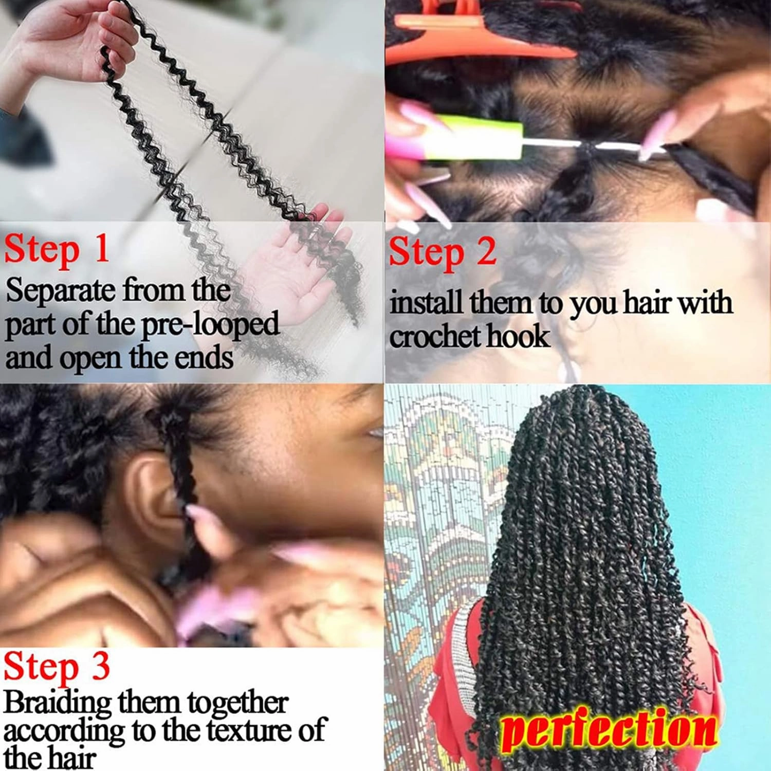 Dorsanee Ombre Brown Passion Twist Hair 18 Inch 7 Packs Water Wave Crochet Hair Long Bohemian Curly Braiding Hair for Butterfly Locs, Faux Locs, Boho Style Spring Twist Crochet Braids (1B/30/27#)