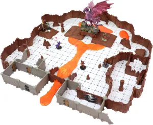 Dragon's Lair Adventure Set - Mini Dungeon Castle Cavern DND Terrain for Tabletop RPGs, Dungeons & Dragons, Pathfinder, War Gaming, and More! - by DCD (123 pcs, 4sqft)