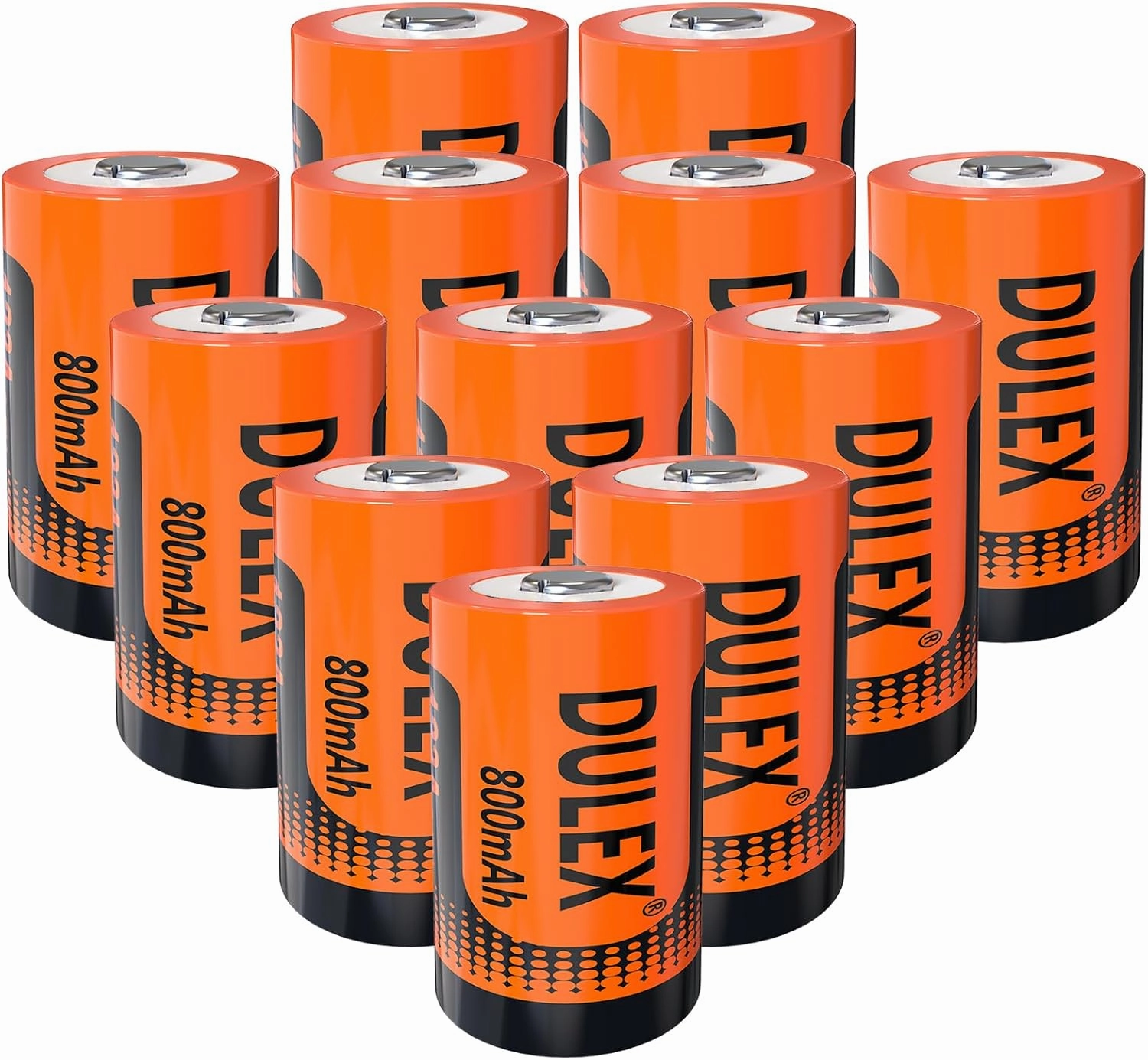 DULEX 12-Pack 3.7V 800mAH 123A Rechargeable Batteries Replacement CR123A Lithium Batteries Compatible with Arlo VMS3130 VMC3030 3200 3330 3430 3530 Security Cameras, Alarm System, Flashlight