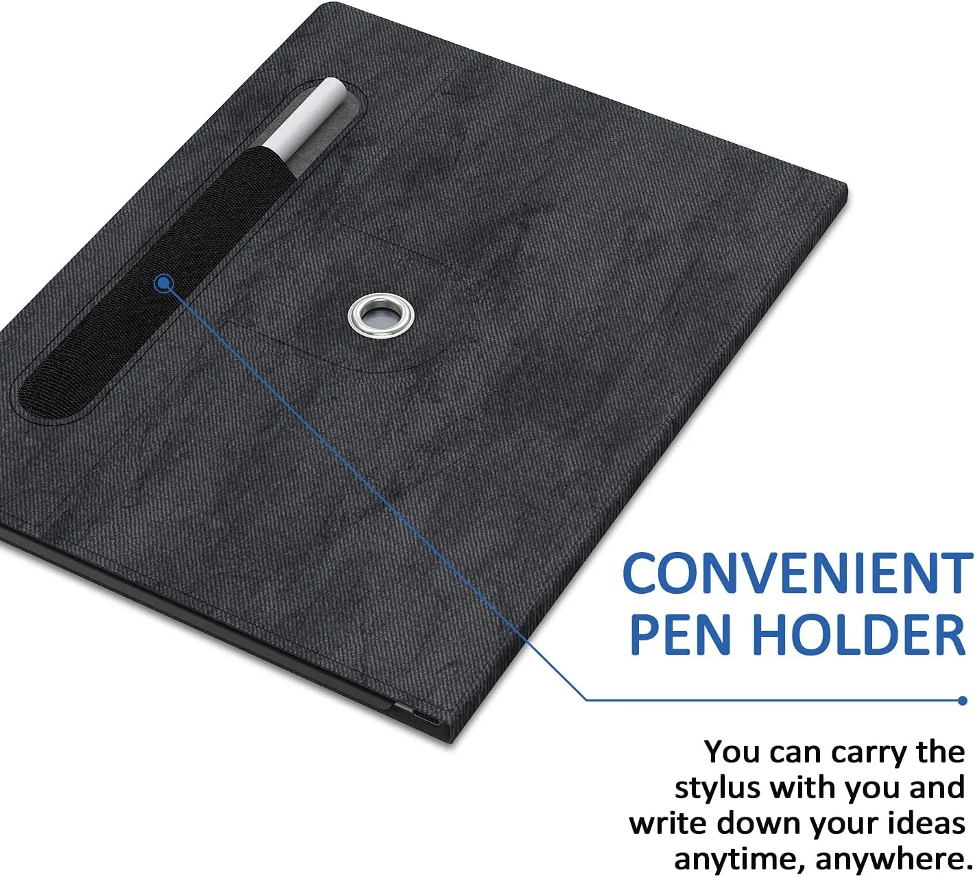 E NET-CASE Slim Lightweight Book Folios Case for Remarkable 2 10.3 inch Digital Paper(2020 Released), Cover for Remarkable 2 10.3 inch Digital Paper,with Pencil Holder (Black)